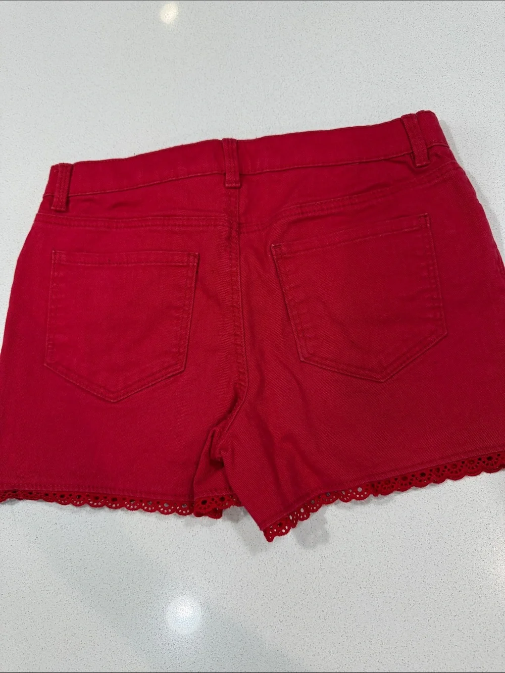 OshKosh B'gosh Red Lace-Trim Girls' Shorts